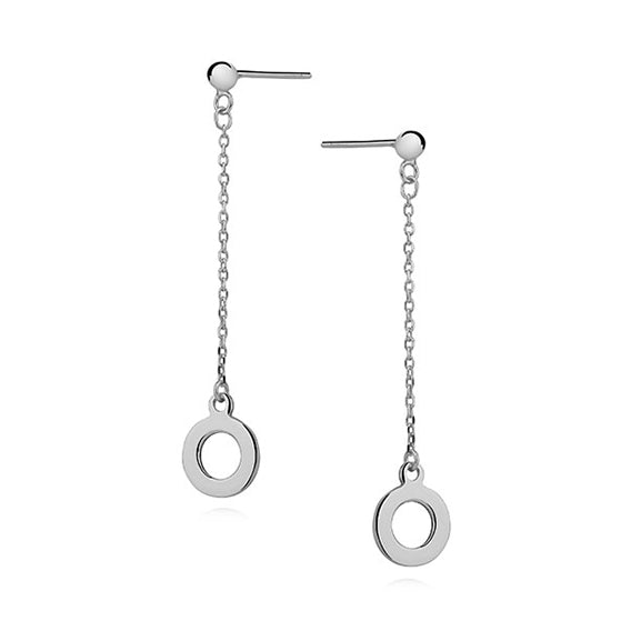 Silver earrings with hanging circle - #jewelry for women# - Starry Silver