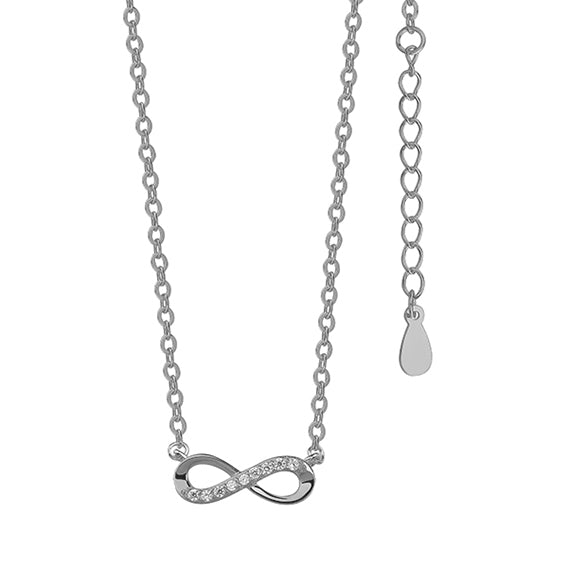 Silver necklace - cubic zirconia infinity - #jewelry for women# - Starry Silver