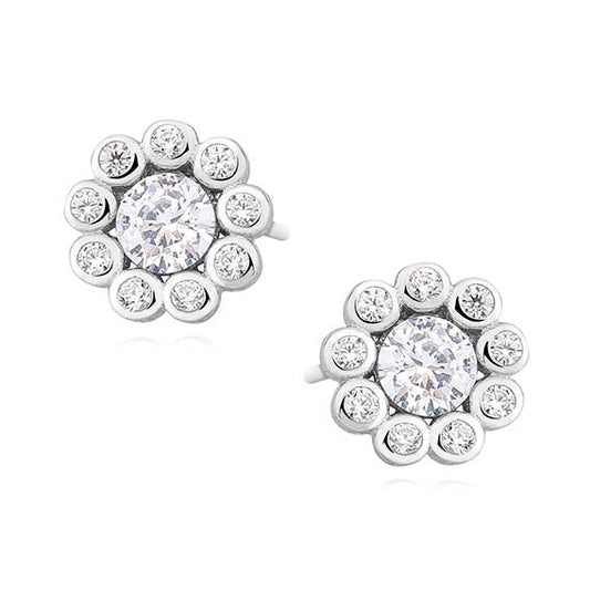 Silver earrings with cubic zirconia - #jewelry for women# - Starry Silver