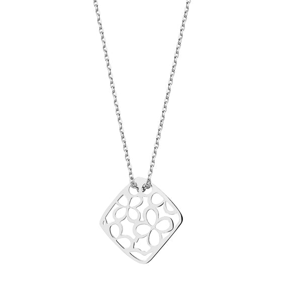 Silver necklace - pendant with flowers - #jewelry for women# - Starry Silver