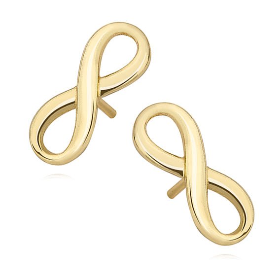 Gold-plated silver earrings - infinity - #jewelry for women# - Starry Silver