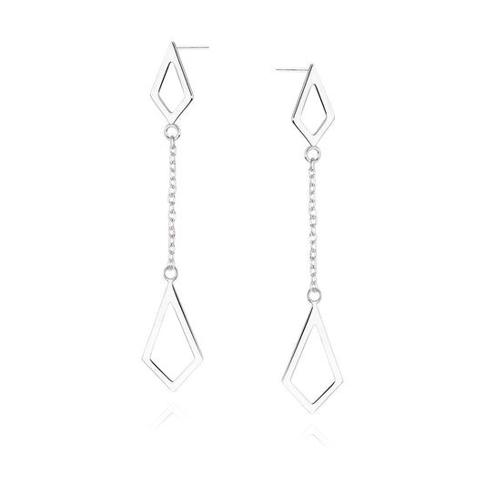 Silver earrings - rhombus - #jewelry for women# - Starry Silver