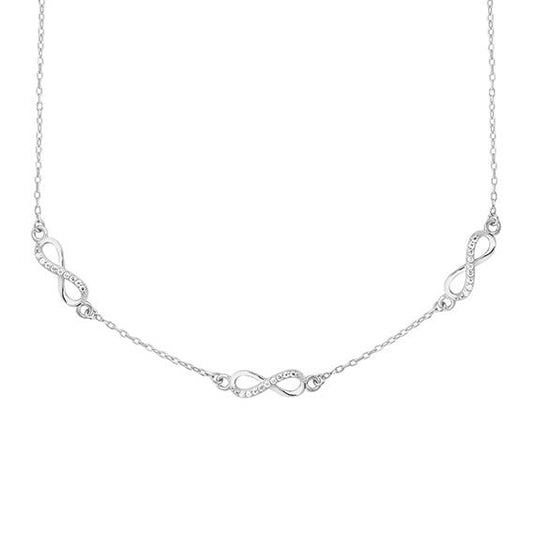 Silver necklace - cubic zirconia infinity - #jewelry for women# - Starry Silver