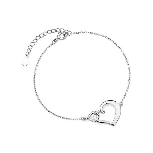 Silver bracelet heart - #jewelry for women# - Starry Silver