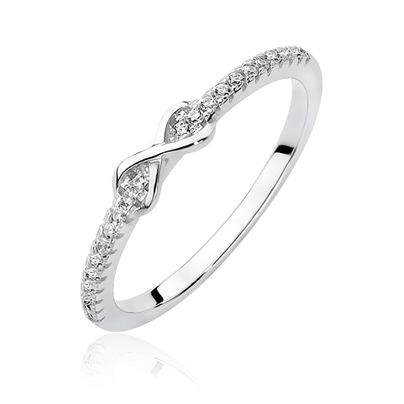 Silver ring - cubic zirconia infinity - #jewelry for women# - Starry Silver