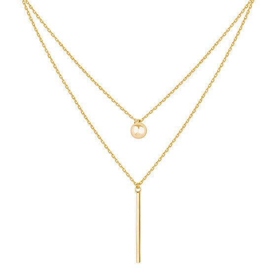 Gold-plated silver necklace - layered necklace - #jewelry for women# - Starry Silver