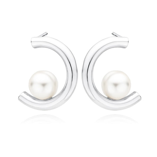 Silver earrings - pearl - #jewelry for women# - Starry Silver