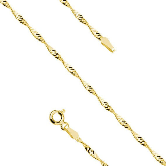 Gold-plated silver chain singapur Ø 027 necklace - #jewelry for women# - Starry Silver