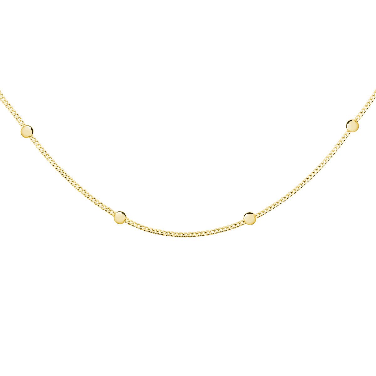 Gold-plated silver choker necklace with balls - #jewelry for women# - Starry Silver