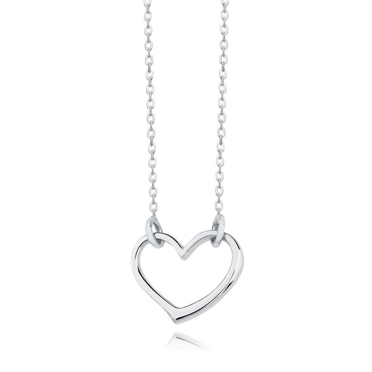 Silver choker necklace - heart pendant - #jewelry for women# - Starry Silver