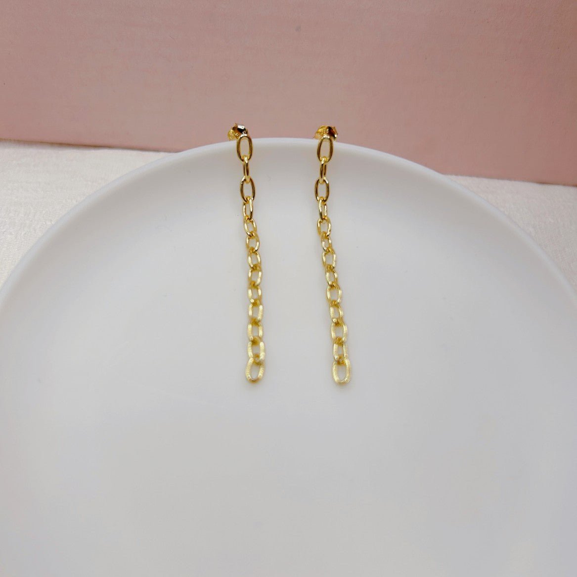 Gold-plated silver earrings - chain earrings - #jewelry for women# - Starry Silver