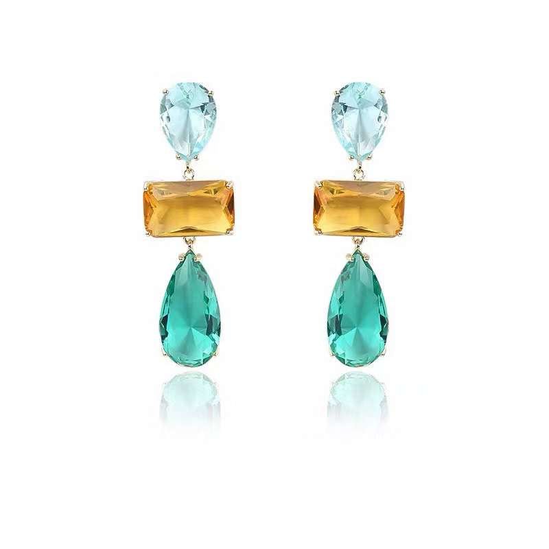 Zircon Earrings Teardrop - #jewelry for women# - Starry Silver